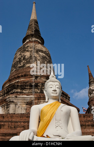 Wat Yai Chaya Mongkol, Ayuthaya, Thaïlande Banque D'Images