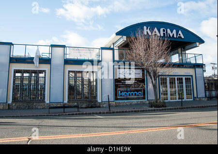 Seaside Heights, New Jersey, USA, 22 décembre 2012. Karma Night Club vu sur  MTV 'Jersey Shore' encore debout après l'Ouragan Sandy Photo Stock - Alamy