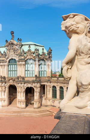 Le Zwinger (Dresdner Zwinger), Altstadt, Dresde, Saxe, République fédérale d'Allemagne. Banque D'Images