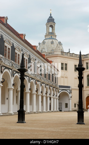 L'ancien Stallhof Royal (équitation), Altstadt, Dresde, Saxe, République fédérale d'Allemagne Banque D'Images