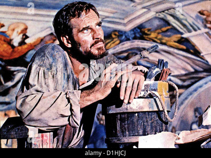 Inferno und Ekstase agonie et l'Extase, le Michelangelo (Charlton Heston) *** légende locale *** 1965 -- Banque D'Images