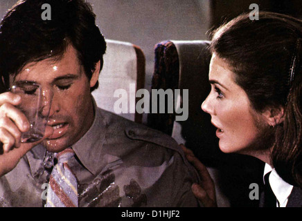 Die Unglaubliche Reise in einem Verrueckten Raumschiff Airplane Ii : Sequel Robert Hays, Julie Hagerty Beim Bau des Banque D'Images