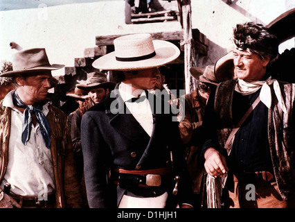 Alamo Alamo, Richard Widmark, Laurence Harvey, John Wayne Colonel James Bowie (Richard Widmark), le Colonel William Travis (Laurence Banque D'Images