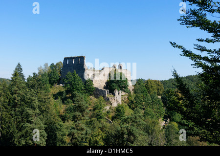 Divci Kamen Castle, près de Zlata Koruna, South Bohemia, République Tchèque Banque D'Images