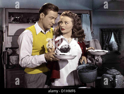 Dachkammer fuer eine Zwei Appartement à Peggy, un William Holden, Jeanne Crain *** *** Légende Locale 1948 -- Banque D'Images