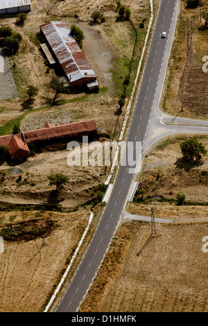 Vue aérienne sur la route Banque D'Images