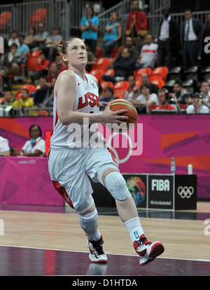 USA's Lindsay Whalen. USA Vs TUR Womens Basket-ball Banque D'Images