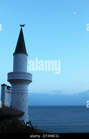 Le palais d'été de la reine Marie de Roumanie, par la mer Noire au Jardin botanique de Balchik, Bulgarie. Banque D'Images