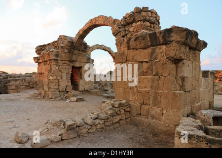 Saranda Colones château, Paphos, Chypre complexe achaeological Banque D'Images