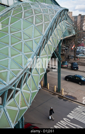 Artiste Vito Acconi créé 'Wavewall', Ouest 8e st de métro à Coney Island, Brooklyn, New York Banque D'Images