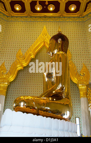 Golden Buddha, Wat Traimit, Chinatown Bangkok Thaïlande Banque D'Images
