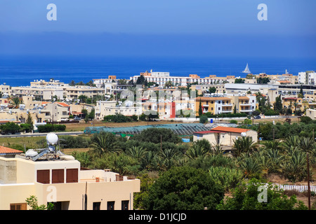 Les toits de la ville de Paphos, Chypre Banque D'Images