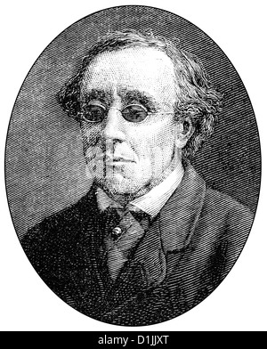 Portrait de Henry Fawcett, 1833 - 1884, un homme politique britannique et économiste, Banque D'Images