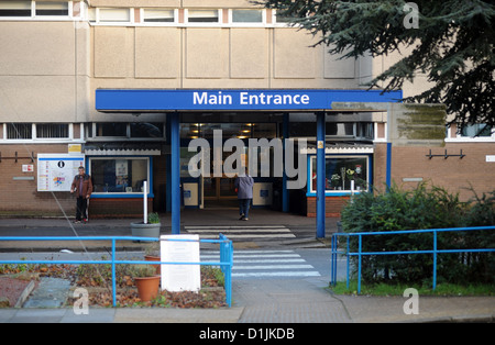 Entrée principale de l'hôpital général du district d'Eastbourne East Sussex Banque D'Images