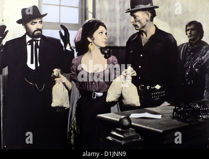 Matalo Bad Man's River James Mason, Gina Lollobrigida, Lee Van Cleef Ein erfolgreicher Bandenchef (Lee Van Cleef,2vr) sprengt Banque D'Images