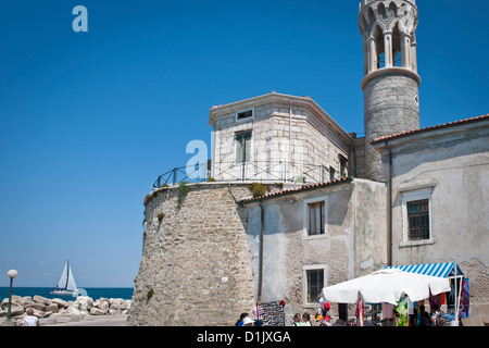 Location de passer le guet sur la péninsule de Piran Banque D'Images