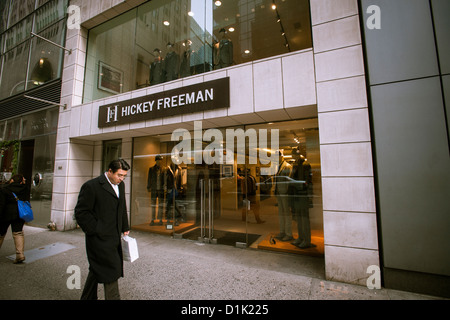 L'Hickey Freeman store sur Madison Avenue à New York Banque D'Images