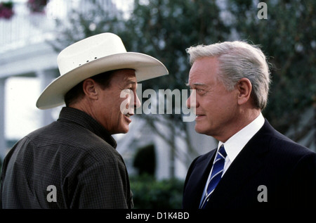 Dallas : Kampf Bis Aufs Msser Dallas : War Ewings Steve Kanaly, Larry Hagman Ray Krebbs (Steve Kanaly), J.R. (Larry Hagman) *** Banque D'Images