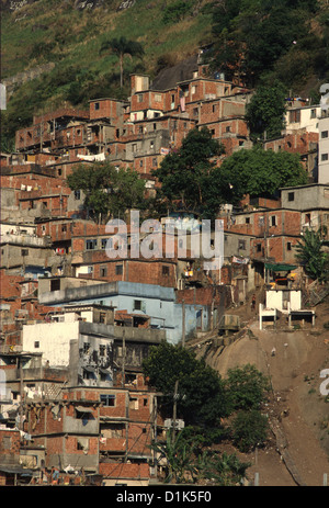 Vues de Rocinha favela de Rio, Brésil Banque D'Images