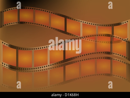 La photo de film sur un fond brun Banque D'Images