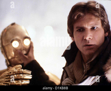 Das Imperium Schlaegt Zurueck Empire contre-attaque, Anthony Daniels, Harrison Ford C-3PO (Anthony Daniels) und Han Solo Banque D'Images