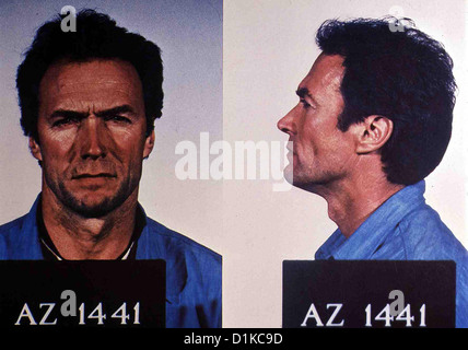Die Flucht Von Alcatraz Alcatraz de Clint Eastwood Gleich bei Ankunft senneur wird Frank Morris (Clint Eastwood) Banque D'Images