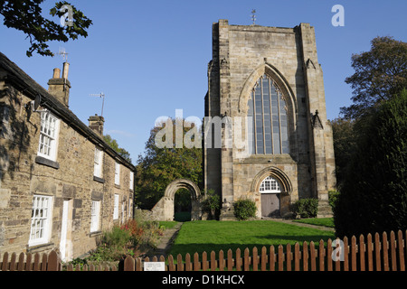 Les vestiges de l'abbaye de Beauchief à Sheffield, dans le Yorkshire, en Angleterre. Bâtiment classé de catégorie II* Banque D'Images