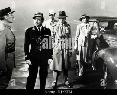 Casablanca Casablanca ?, Claude Rains, Paul Henreid, Humphrey Bogart, Ingrid Bergman Rick (Humphrey Bogart,2vr) hat pour Banque D'Images