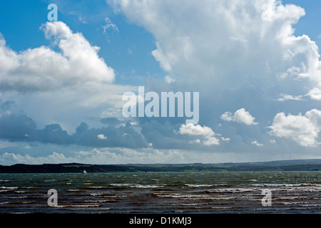 Cumulonimbus Nuage tempête sur l'île de Wight Banque D'Images