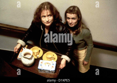 La cérémonie Biester, Isabelle Huppert, Sandrine Bonnaire Als Monsieur Sophie (Sandrine Bonnaire) den Umgang mit Jeanne Banque D'Images