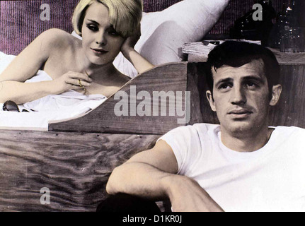 Der boss hat sich était libre Echappement Ausgedacht Jean Seberg, Jean-Paul Belmondo Der Abenteurer David (Jean-Paul Belmondo) Banque D'Images