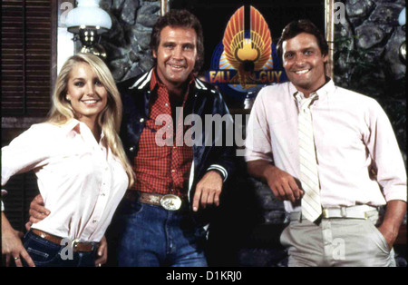 Ein Colt Fuer Alle Faelle Fall Guy, Jody (Heather Thomas), Colt Seavers (Lee Majors), Howie (Douglas Barr) *** légende locale Banque D'Images