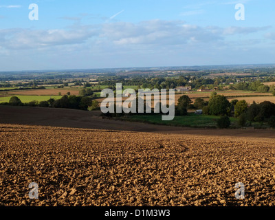 Vue depuis le bas à plus de nord Ilmington la campagne du Warwickshire, Ilmington, Warwickshire, England, UK Banque D'Images