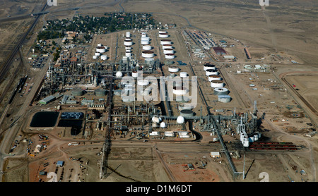 Photographie aérienne Sinclair Oil Refinery, Sinclair, Wyoming Banque D'Images