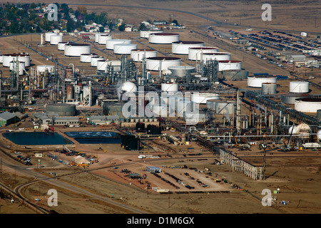 Photographie aérienne Sinclair Oil Refinery, Sinclair, Wyoming Banque D'Images