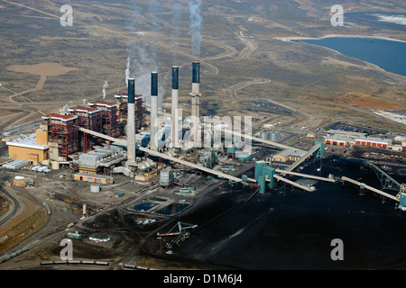 Photographie aérienne Jim Bridger coal power plant Rock Springs, Wyoming Banque D'Images
