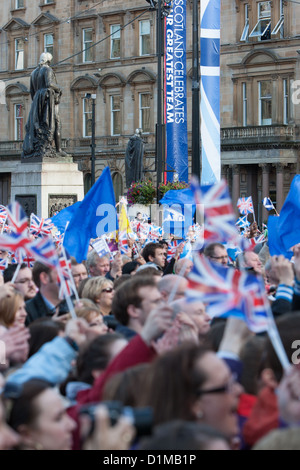 'Homecoming parade' pour le Scottish médaillés olympiques, des célébrations à Glasgow, en Écosse, le vendredi 14 septembre 2012 Banque D'Images