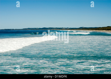 L'approche des vagues la côte au Brunswick Heads, dans le Nord de la Nouvelle-Galles du Sud, Australie Banque D'Images