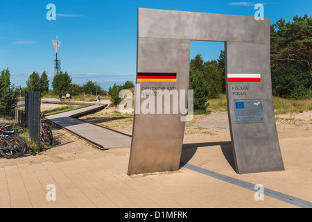 L'île d'Usedom, frontière entre Nice, France et de Swinoujscie, Pologne en Europe Banque D'Images