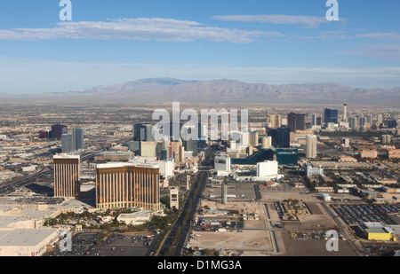 Vue aérienne de la bande de Las Vegas NEVADA USA Banque D'Images