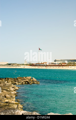 La plage sur la plage de Jumeirah, Dubaï Banque D'Images