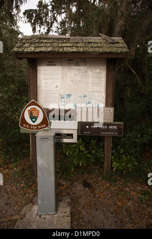 La station de payer à Plum Orchard Mansion sur Cumberland Island National Seashore Banque D'Images