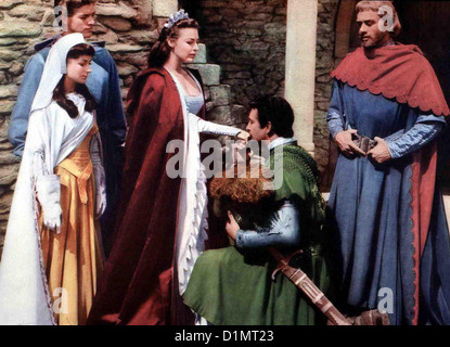 Die Ritter Der Tafelrunde Table ronde Chevaliers Maureen Swanson, ?, Ava Gardner, Robert Taylor, Mel Ferrer sir Lancelot (Robert Banque D'Images