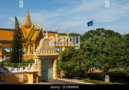 Prasat Khemarin Khemarin (palais), résidence du Roi du Cambodge, du Palais Royal, Phnom Penh, Cambodge Banque D'Images