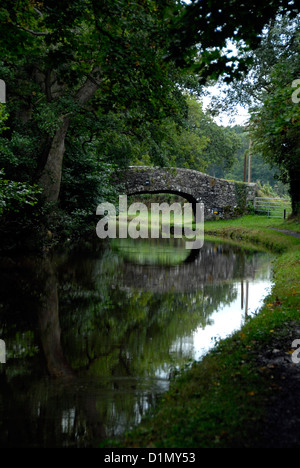 Pont sur le canal de Monmouthshire et Brecon, près de Brecon au Pays de Galles UK Banque D'Images