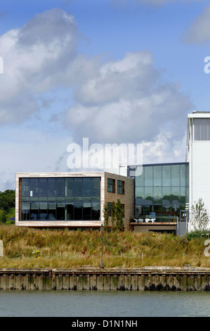 Lames de Vestas, Centre de recherche et développement, Newport, Isle of Wight, Angleterre, RU, FR. Banque D'Images