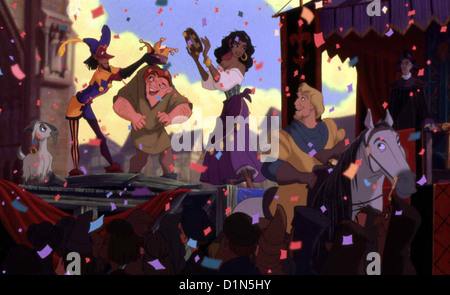 Der Gloeckner Von Notre Dame Bossu de Notre Dame, Djali, Clopin, Quasimodo, Esmeralda, Frollo Phoebus, légende locale *** *** Banque D'Images