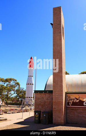 Centre du patrimoine mondial de Woomera et roquette Banque D'Images