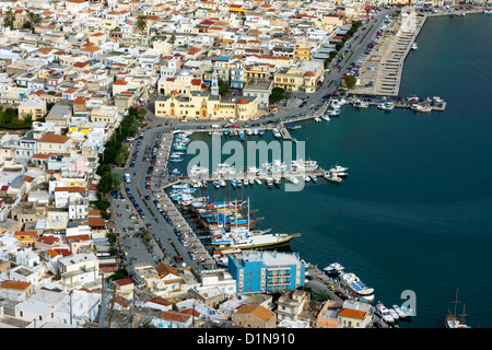 Pothia, ville portuaire de Kalymnos, Grèce Banque D'Images