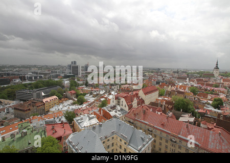 Vue panoramique tourné de Tallinn Estonie Banque D'Images